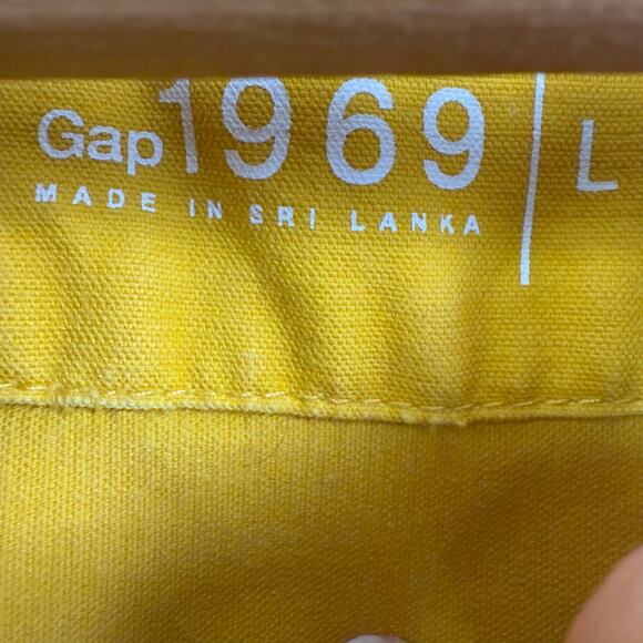 Gap Women 1969 Corduroy Trucker Jacket Size Large Mustard Retro Y2K Classic Fall - Picture 5 of 8